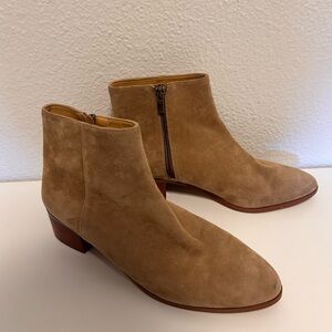 J. Crew Light Brown Suede Ankle Booties